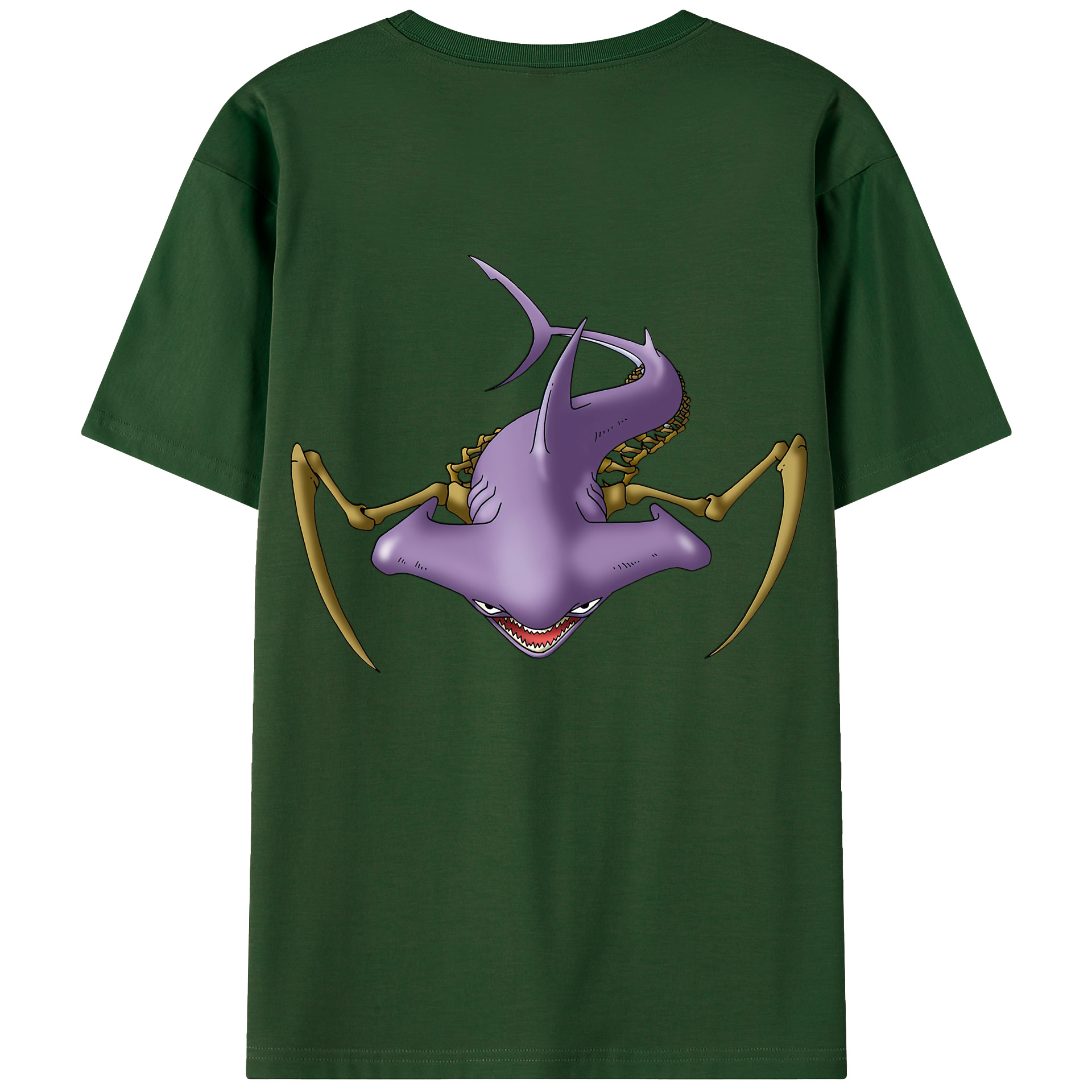 （画像用） ドラゴンクエスト Doragon Kuesuto Dragon Quest 綿100％半袖Tシャツ（背面プリント）